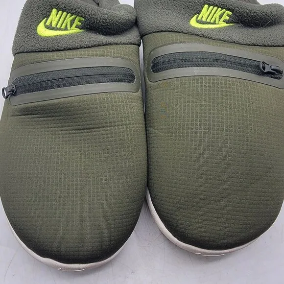 Nike Burrow Mens 13 Slides Sandal Cargo Khaki Volt Green Casual DJ3130-300