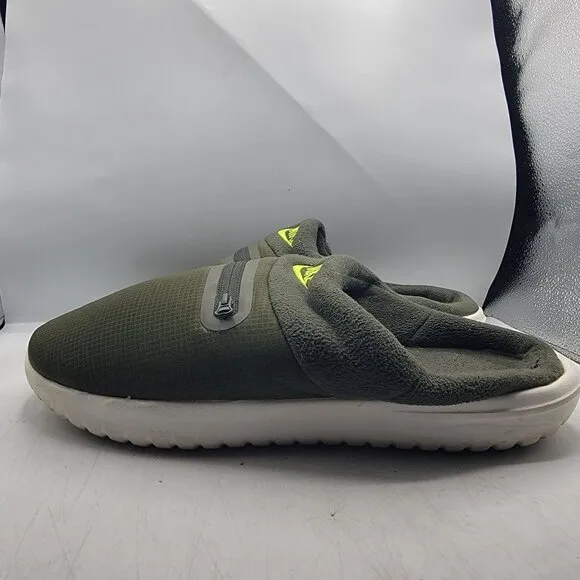 Nike Burrow Mens 13 Slides Sandal Cargo Khaki Volt Green Casual DJ3130-300