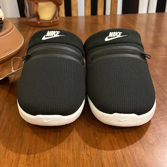 Nike Burrow NA zip Slides Slippers Shoes new DJ3130 001 mens sizes black white