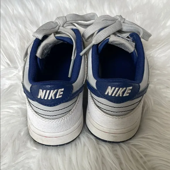 Nike Drunk Low Boys Size 1 Blue and White Sneakers