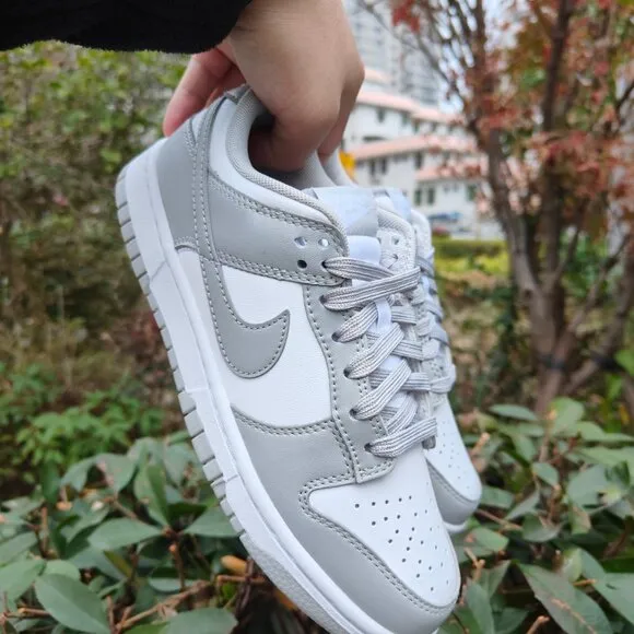 Nike Dunk Low Gray and White Women's sneakers