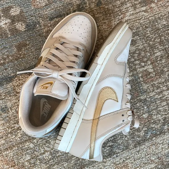 Nike Dunk Low “Phantom Metallic Gold” Sneakers