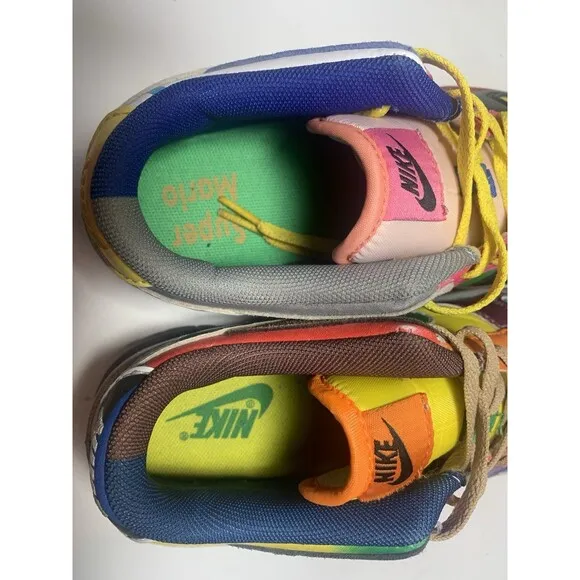Nike Dunk What The Mario (GS) Size 3Y - DH0952-100 Super Mario Shoes