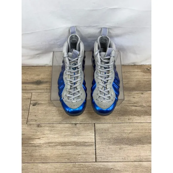 Nike Foamposite One Metallic Blue Basketball Shoes Sneakers Mens Size 9