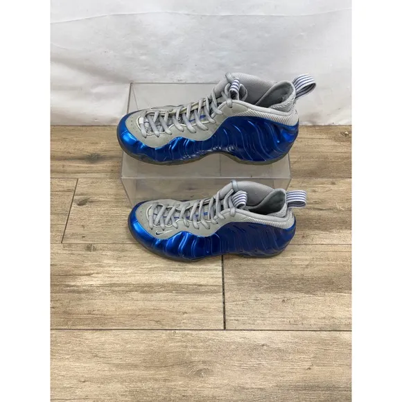 Nike Foamposite One Metallic Blue Basketball Shoes Sneakers Mens Size 9