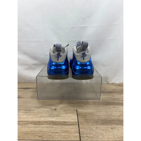 Nike Foamposite One Metallic Blue Basketball Shoes Sneakers Mens Size 9