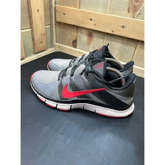Nike Free 5.0 Mens Running Shoes Size 7.5 Gray &amp; Red Lightweight Athletic Sneake