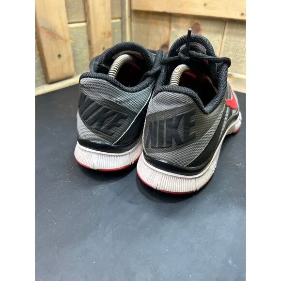 Nike Free 5.0 Mens Running Shoes Size 7.5 Gray &amp; Red Lightweight Athletic Sneake