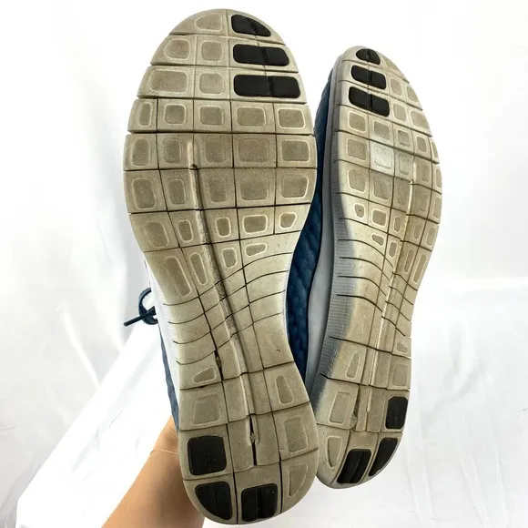 Nike Free Hypervenom Mid Sneakers Blue Gray Leather Running Training Shoes 11