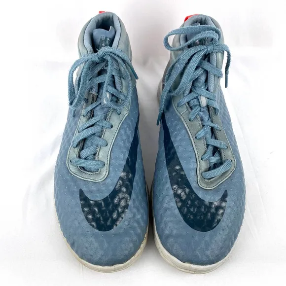 Nike Free Hypervenom Mid Sneakers Blue Gray Leather Running Training Shoes 11