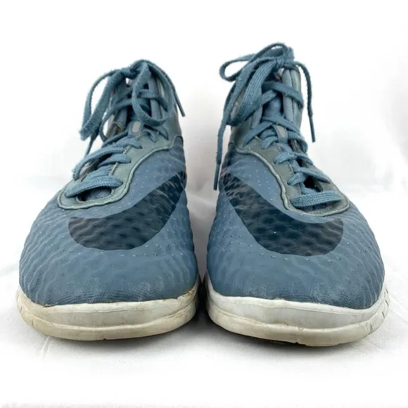 Nike Free Hypervenom Mid Sneakers Blue Gray Leather Running Training Shoes 11