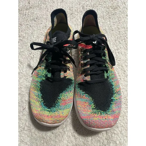 Nike Free RN Flyknit Blue Lagoon Sneakers Men's EU 39 Youth 6.5 Running Shoes