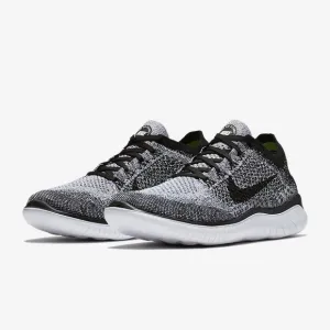 Nike Free Run Flyknit Men's Road Running Shoes Black Gray White Size 11 Light