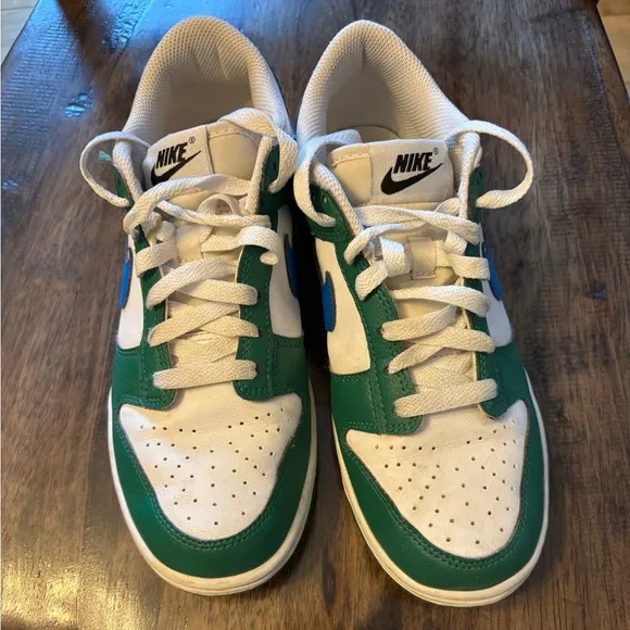 Nike Green and White Sneakers