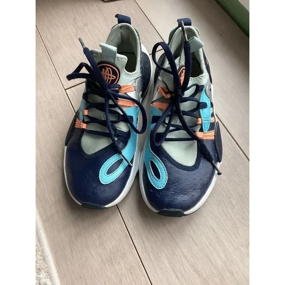 Nike Huarache E.D.G.E. GS Obsidian Topaz Mist big boys sneakers shoes 4 y youth