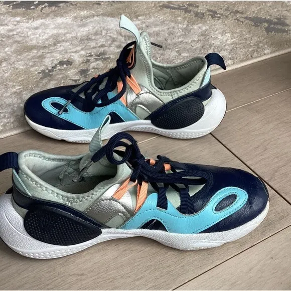 Nike Huarache E.D.G.E. GS Obsidian Topaz Mist big boys sneakers shoes 4 y youth