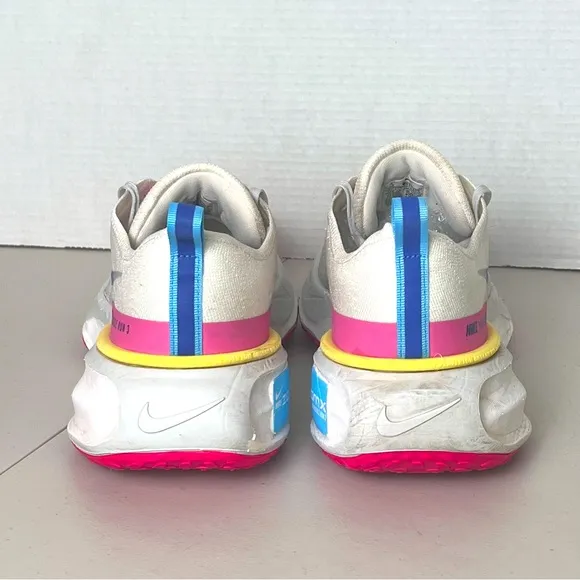 NIKE Invincible Run 3 Running Shoes Mens 12.5 White Blue Pink Zoom X Sneaker