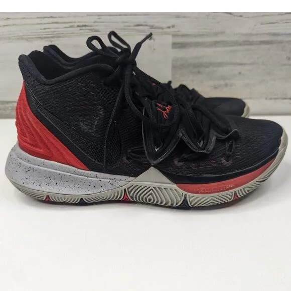 Nike Kyrie 5 Bred University Men's Black Red Size 9 Shoes Sneakers A02918-600