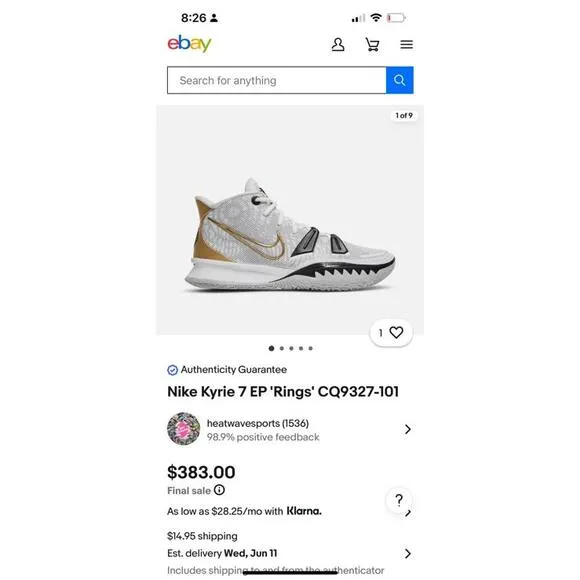 Nike Kyrie VII Basketball Shoes-Sz 8.5 - Stylish and Durable