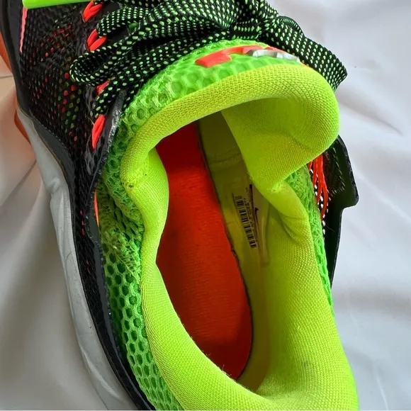 Nike LeBron 12 Low ‘Remix’ Neon Green and Bright Orange Sneakers US 11