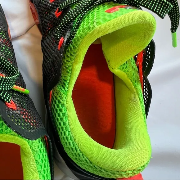 Nike LeBron 12 Low ‘Remix’ Neon Green and Bright Orange Sneakers US 11
