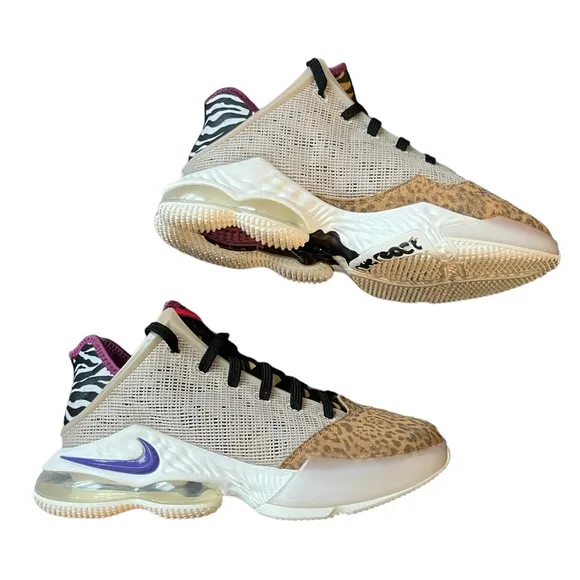Nike LeBron 19 low safari sneakers basketball shoes  men's size 7.5