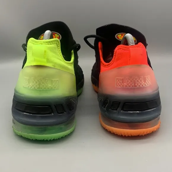 Nike LeBron XVIII 18 GS Black Crimson Volt Shoes CW2760-009 Size 6Y Women's 7.5