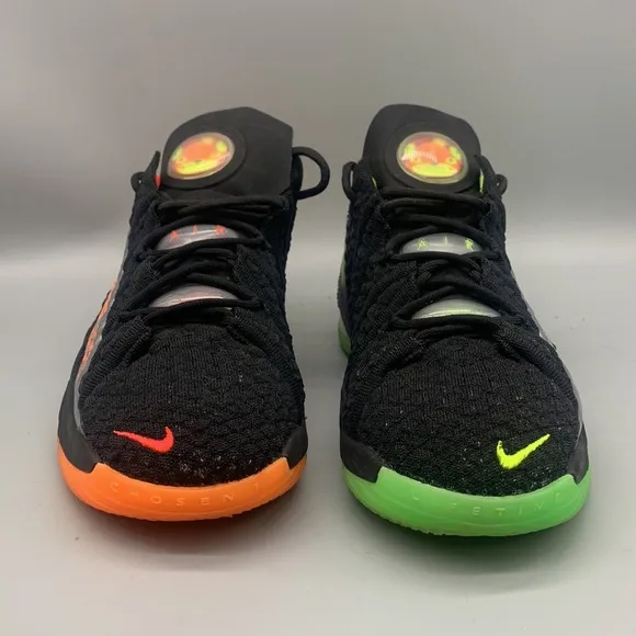 Nike LeBron XVIII 18 GS Black Crimson Volt Shoes CW2760-009 Size 6Y Women's 7.5