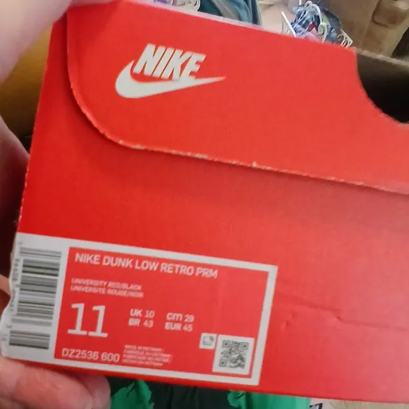 Nike Low Retro Dunks Red, Black and White Sneakers Sz 11