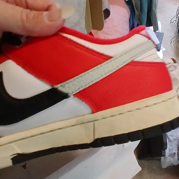 Nike Low Retro Dunks Red, Black and White Sneakers Sz 11