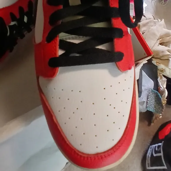 Nike Low Retro Dunks Red, Black and White Sneakers Sz 11