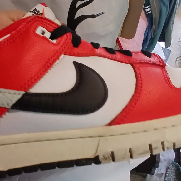 Nike Low Retro Dunks Red, Black and White Sneakers Sz 11