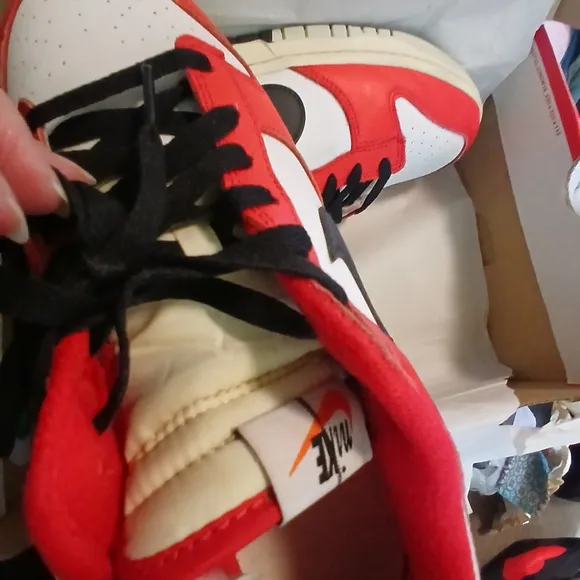 Nike Low Retro Dunks Red, Black and White Sneakers Sz 11