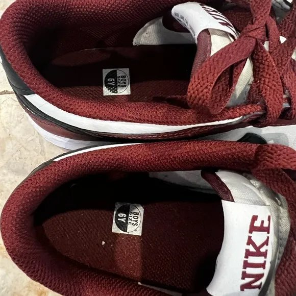 Nike Maroon and White Sneakers