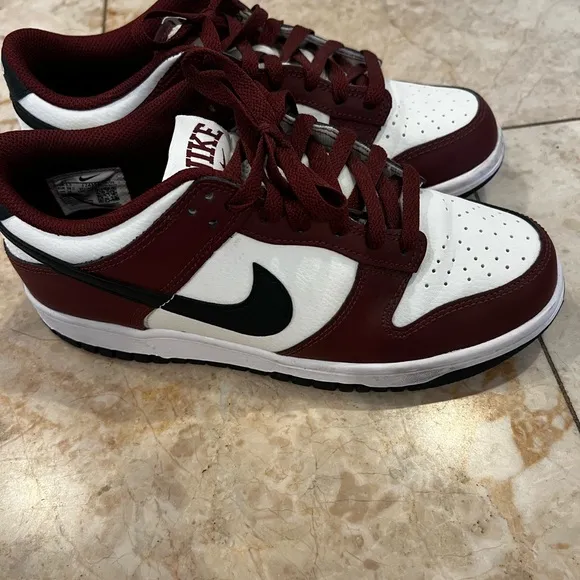Nike Maroon and White Sneakers