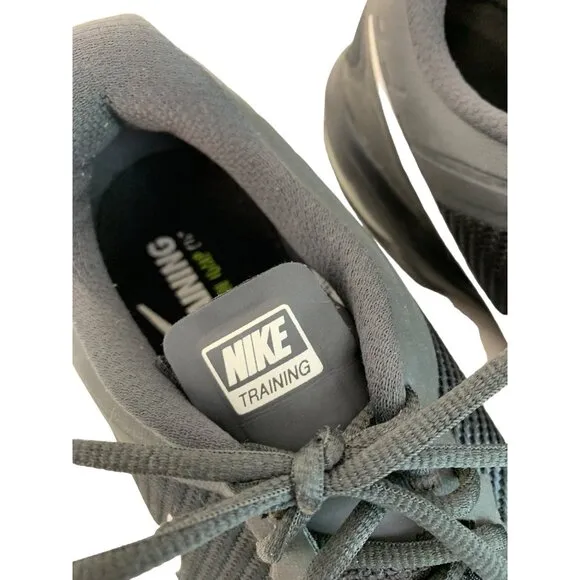 Nike Men's Air Max Full Ride TR Shoes Black Knit Size 12 EUC 569633-010 7499