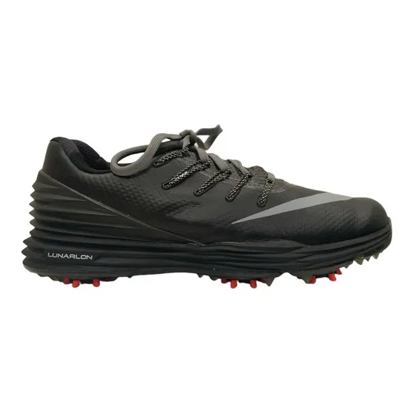 Nike Men's Lunarlon Command 2 Golf Shoes Black/Gary Size 6 Lace Up Lightweight