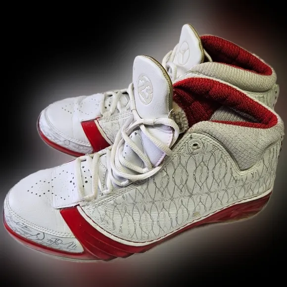 Nike Nike Air Jordan 23 OG GS &quot;White Varsity&quot; released in 2008 Red Accents Sz 12
