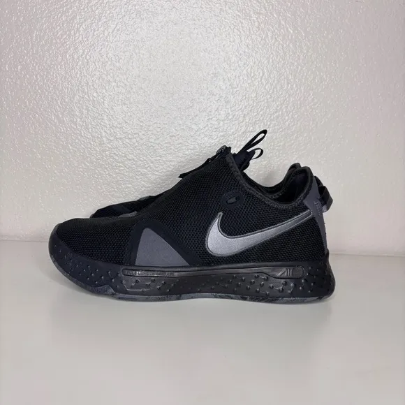 Nike‎ PG 4 Triple Black Basketball Shoes Mens Size 8.5