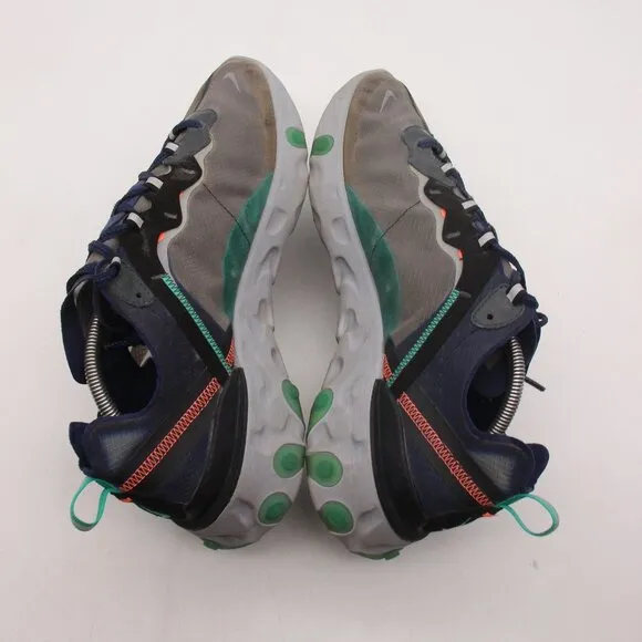 Nike React Element 87 Men's Size 11.5 Gray Running Shoes Sneakers AQ1090-005