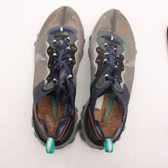 Nike React Element 87 Men's Size 11.5 Gray Running Shoes Sneakers AQ1090-005
