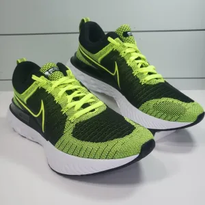 Nike React Infinity Run FlyKnit 2 Volt Black Training Running Sneakers Men 11.5