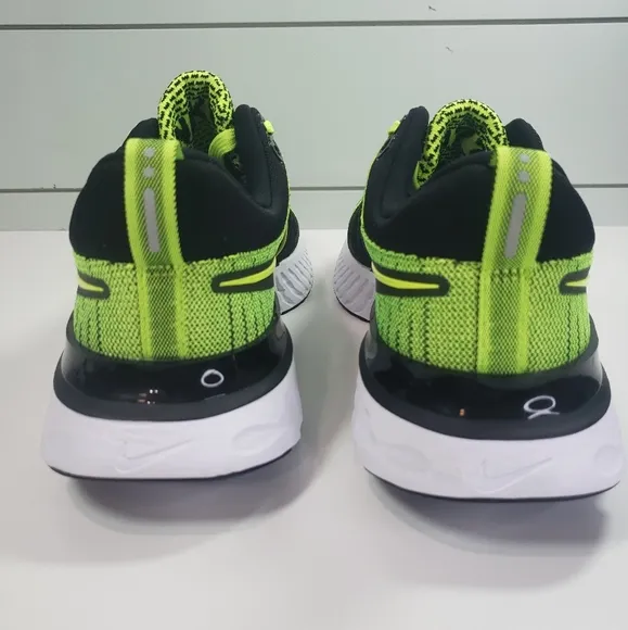 Nike React Infinity Run FlyKnit 2 Volt Black Training Running Sneakers Men 11.5