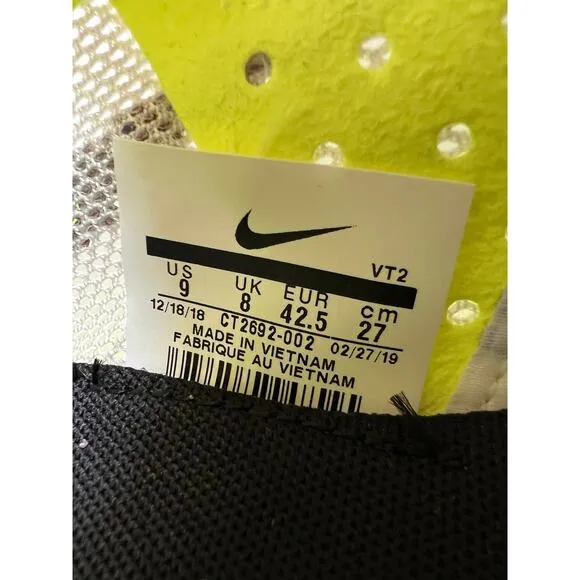 Nike React ISPA Sneakers Platinum Volt Running Shoes CT2692 002 Men's Size 9