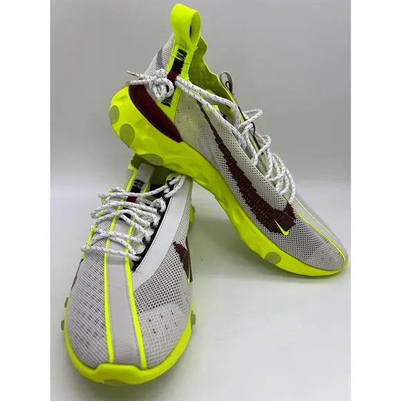 Nike React ISPA Sneakers Platinum Volt Running Shoes CT2692 002 Men's Size 9