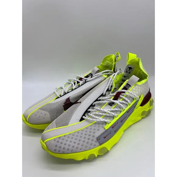 Nike React ISPA Sneakers Platinum Volt Running Shoes CT2692 002 Men's Size 9
