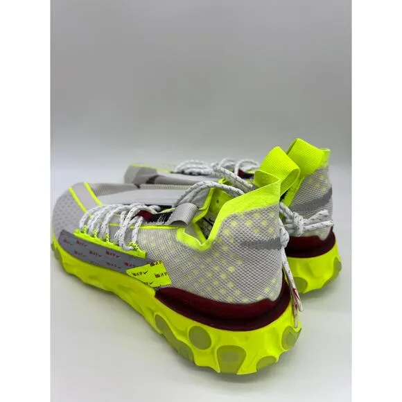 Nike React ISPA Sneakers Platinum Volt Running Shoes CT2692 002 Men's Size 9