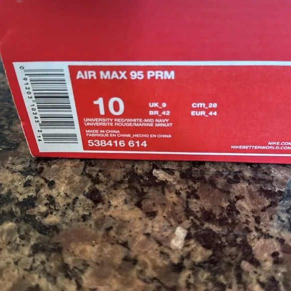 Nike Red Air Max 95 Sneakers EUC 10.5