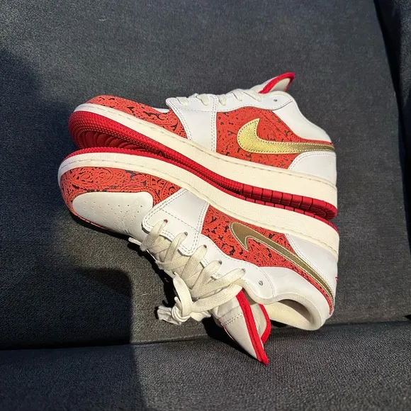 Nike Red and White Sneakers