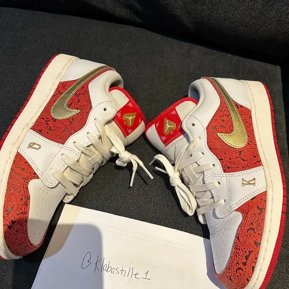 Nike Red and White Sneakers